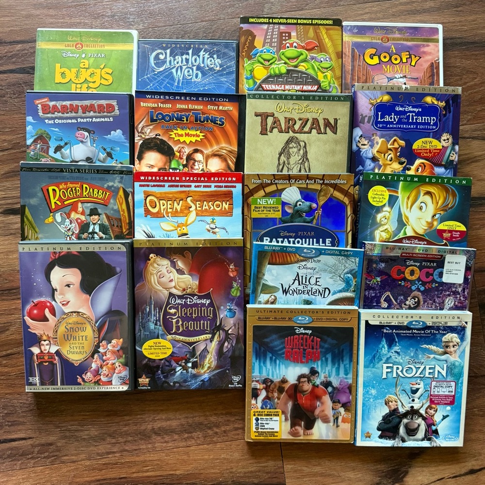 Disney and Animated Movie DVD Collection